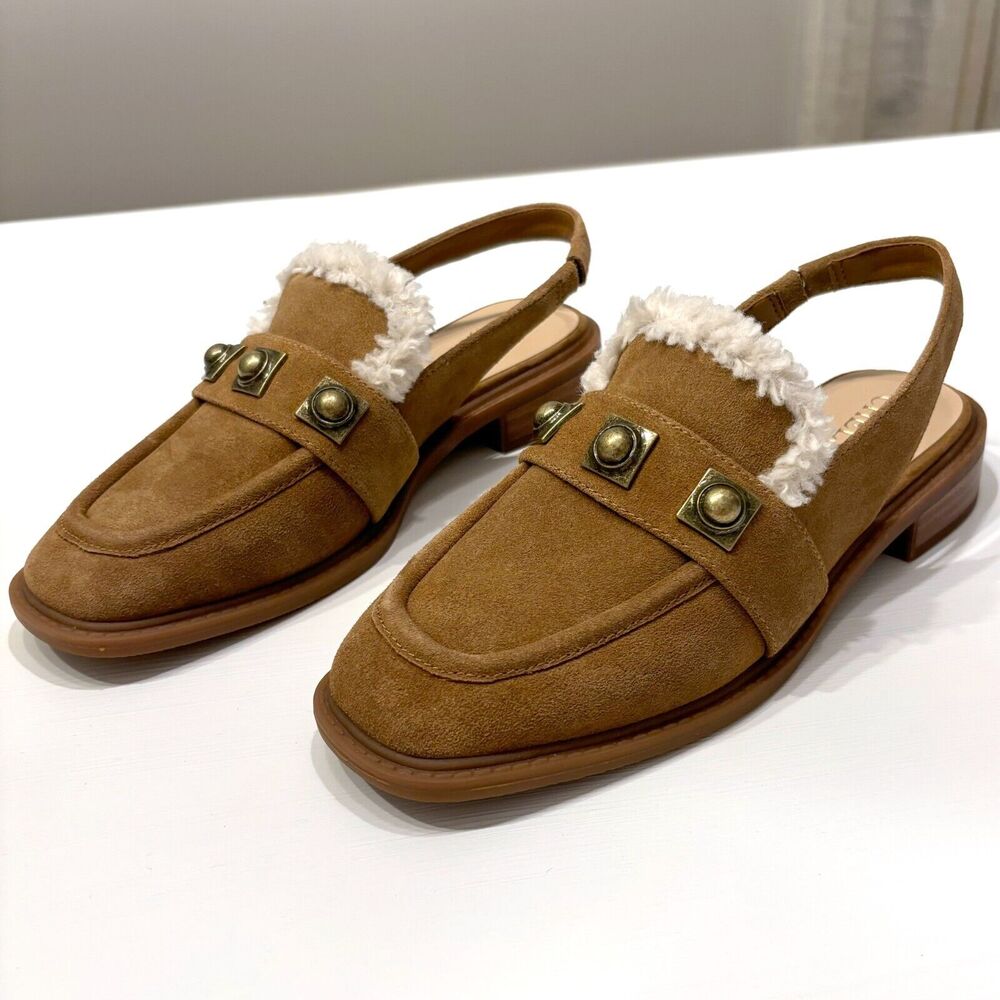 New Chelsea & Violet Women's Leather Suede Clogs Mules Shoes Size 7‎ M